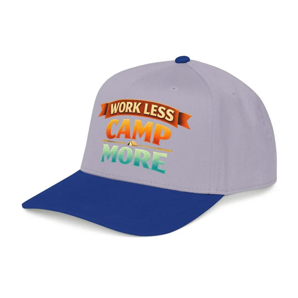 12666702297040356345_2048.jpeg Baseball Cap - "Work Less-Camp More" Design Scenic-Line