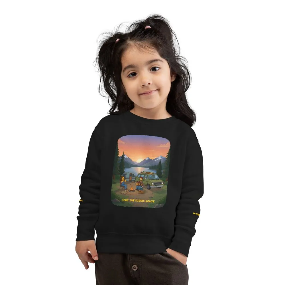 Toddler Sweatshirt - "Take The Scenic Route" (Design Sitcom-Line)