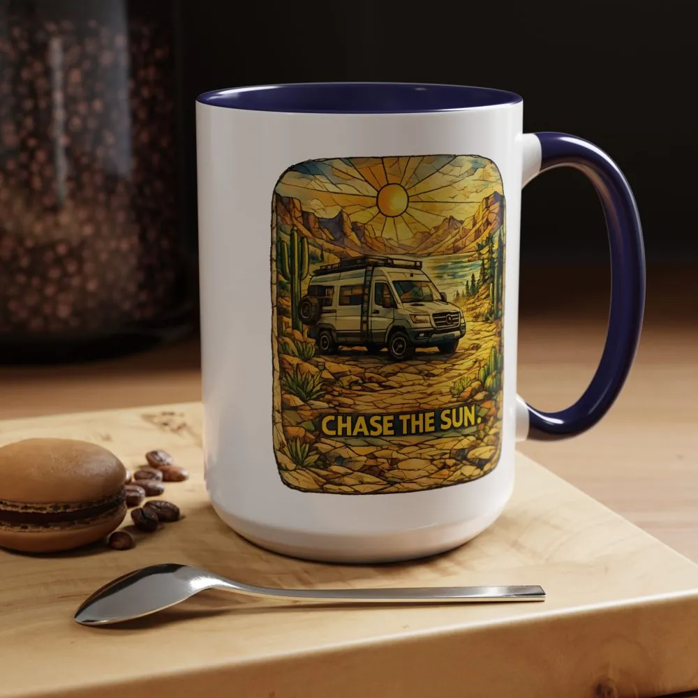 12678841373698757474_2048.jpeg Accent Coffee Mug (11, 15oz) — "Chase The Sun" Design Cubic-Line