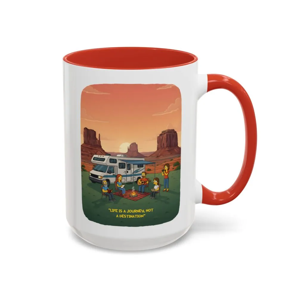 12694147412689640543_2048.jpeg Accent Coffee Mug (11, 15oz) — "Life Is A Journey-Not A Destination" Design Sitcom-Line