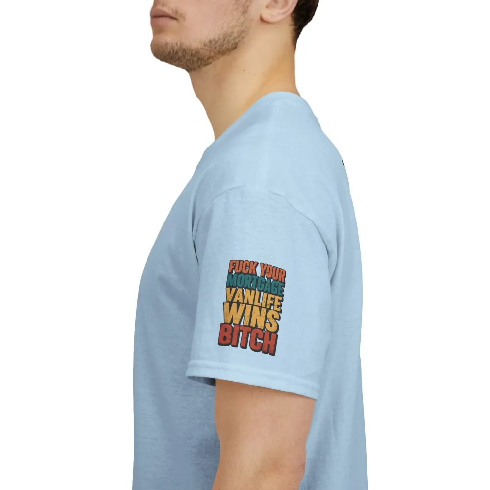 Unisex Heavy Cotton Tee — "Fuck Your Mortgage" Design F**K-Line