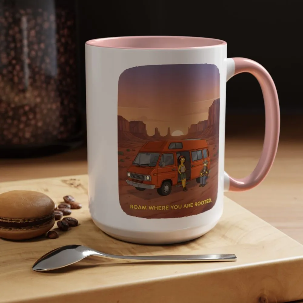 12738454048886686772_2048.jpeg Accent Coffee Mug (11, 15oz) — "Roam Where You Are Rooted" Design Sitcom-Line