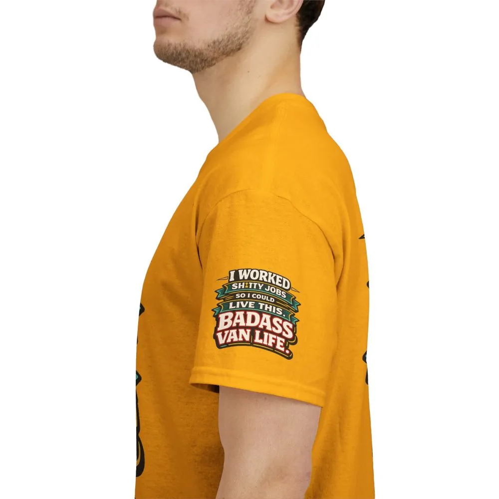 Unisex Heavy Cotton Tee — "I Worked Shitty Jobs" Design F**K-Line