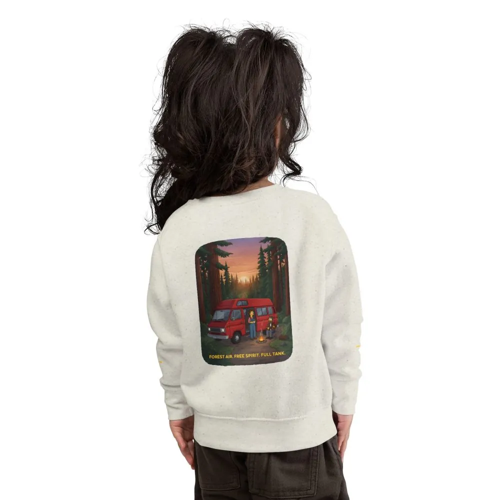 12809359875453951683_2048.jpeg Toddler Sweatshirt - "Forest Air Free Spirit Full Tank" (Design Sitcom-Line)