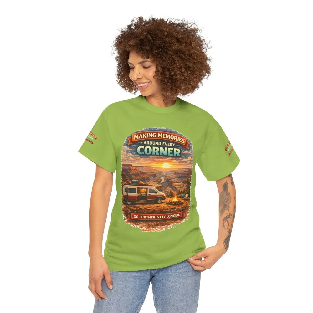 Unisex Heavy Cotton Tee — "Making Memories" Design Scenic-Line