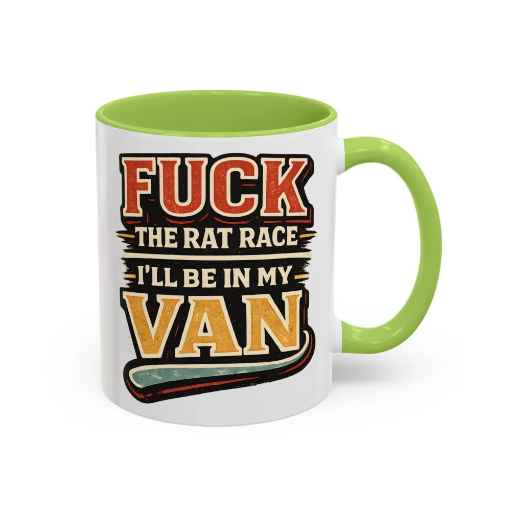 12822985151562757620_2048.jpeg Accent Coffee Mug (11, 15oz) — "Fuck The Rat Race" Design F**K-Line