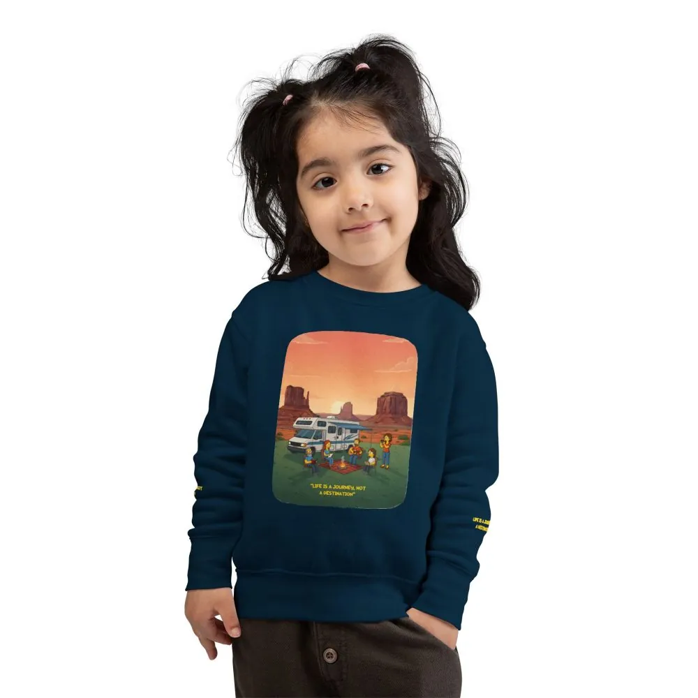 12823069874609809521_2048.jpeg Toddler Sweatshirt - "Life Is A Journey-Not A Destination" (Design Sitcom-Line)
