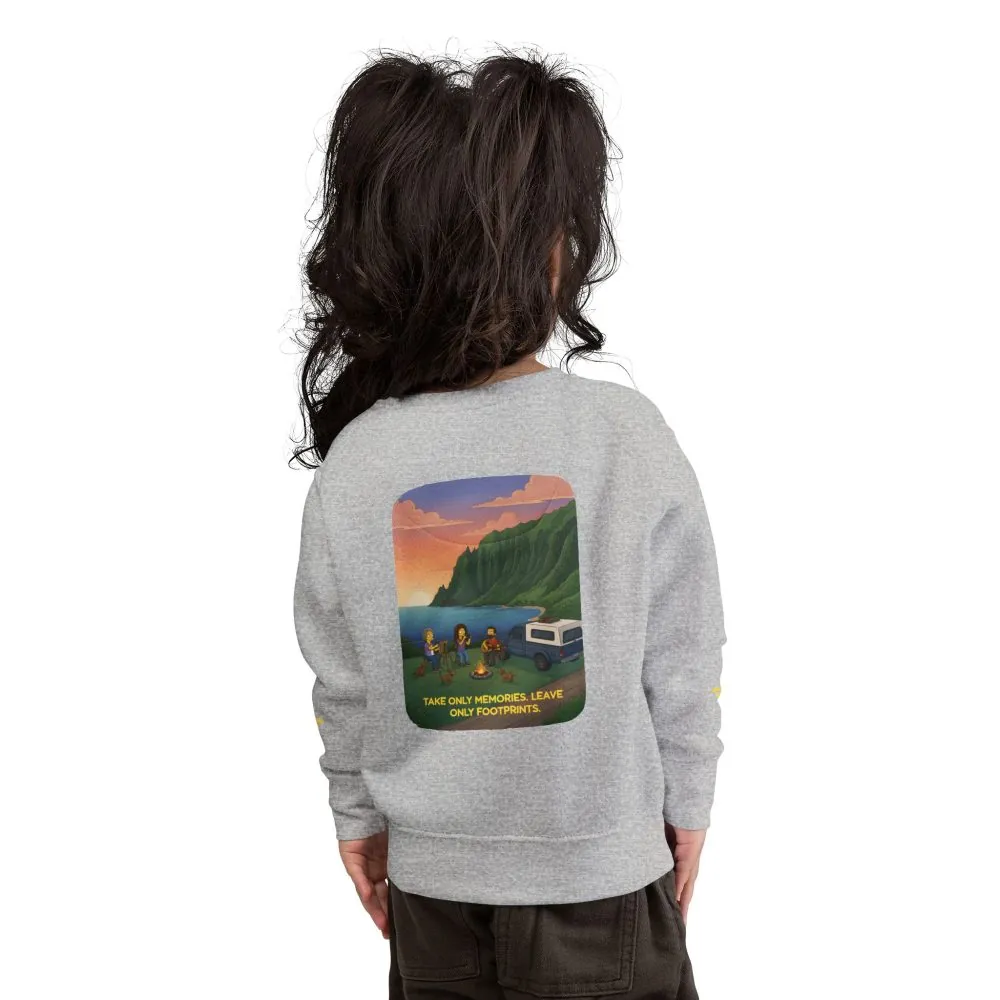 Toddler Sweatshirt - "Take Only Memories-Leave Only Footprints" (Design Sitcom-Line)