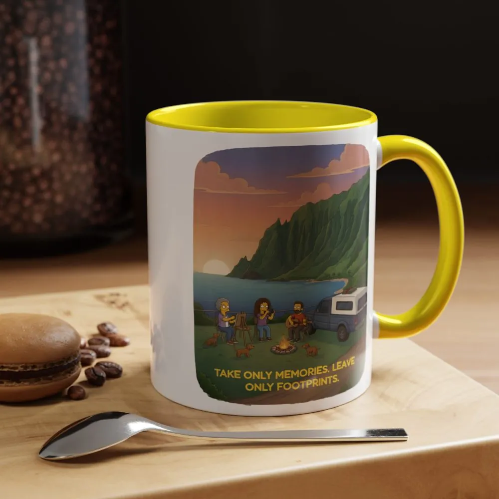 12836441225628201655_2048.jpeg Accent Coffee Mug (11, 15oz) — "Take Only Memories-Leave Only Footprints" Design Sitcom-Line