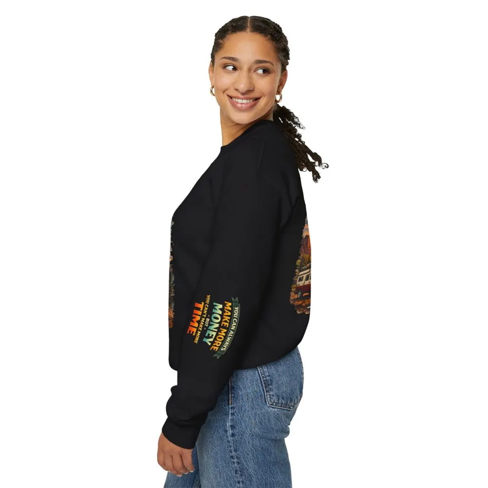Unisex Heavy Blend™ Crewneck Sweatshirt — "You Can Always Make More Money" Design Scenic-Line