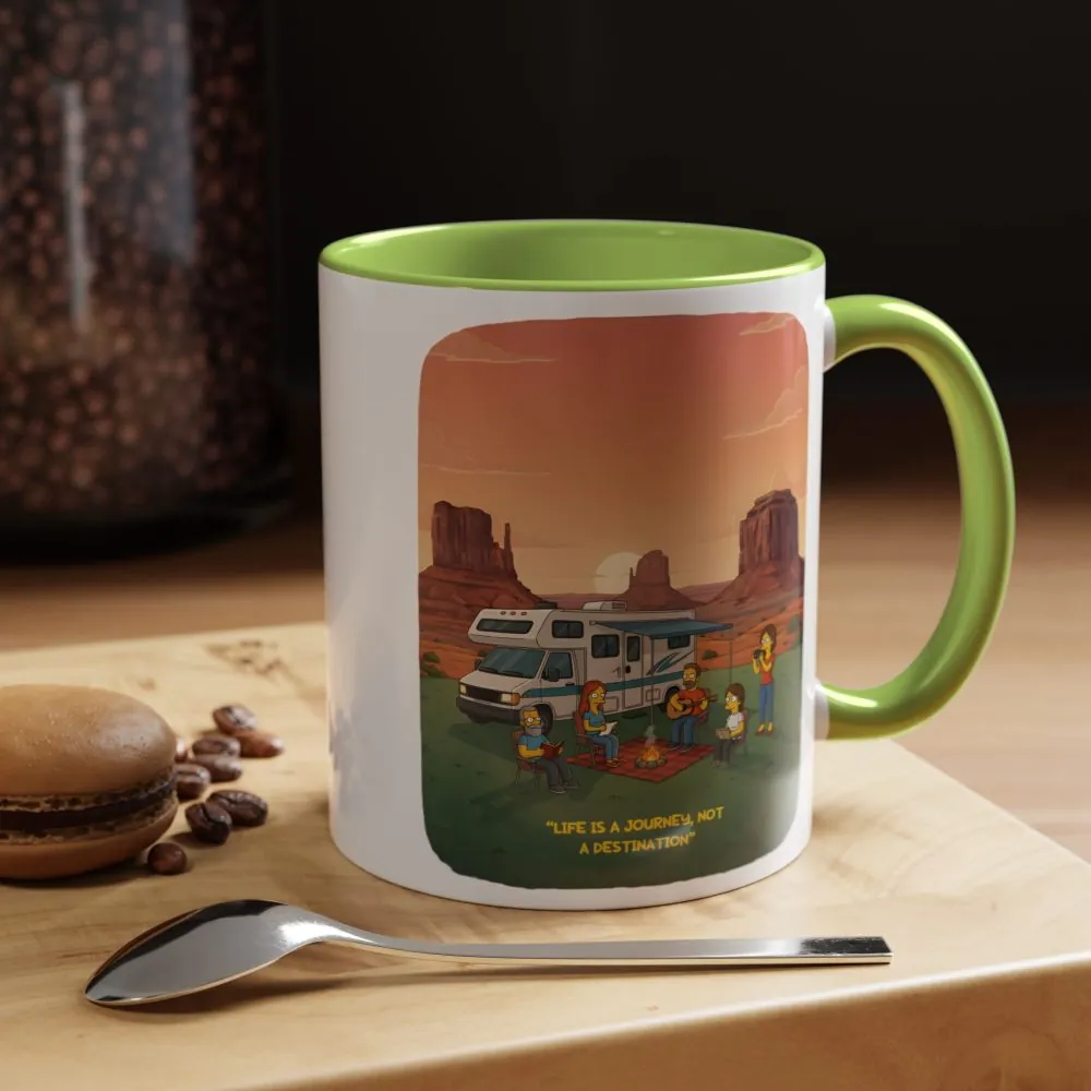 12913445391186884546_2048.jpeg Accent Coffee Mug (11, 15oz) — "Life Is A Journey-Not A Destination" Design Sitcom-Line