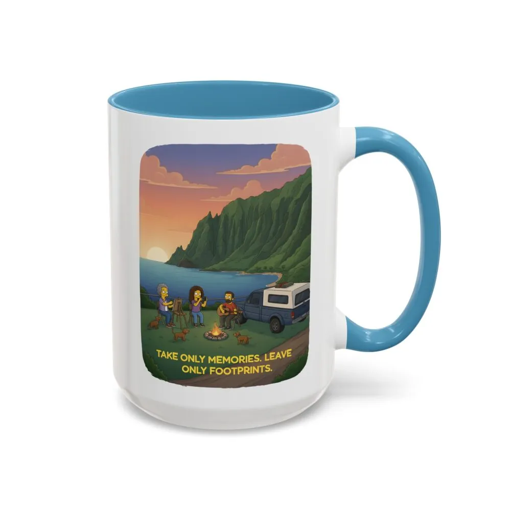 1291804212369894294_2048.jpeg Accent Coffee Mug (11, 15oz) — "Take Only Memories-Leave Only Footprints" Design Sitcom-Line