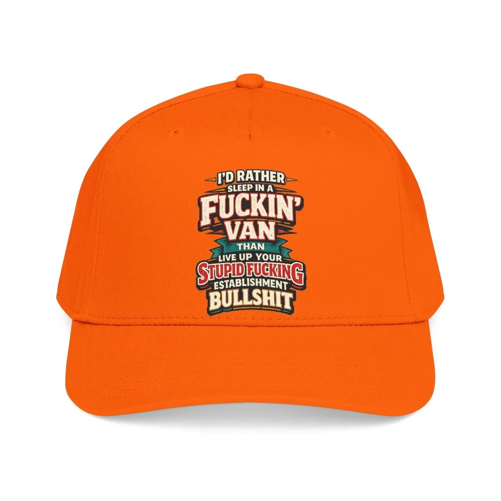 Baseball Cap - "I´d Rather Sleep in A Fucking Van" Design F**K-Line