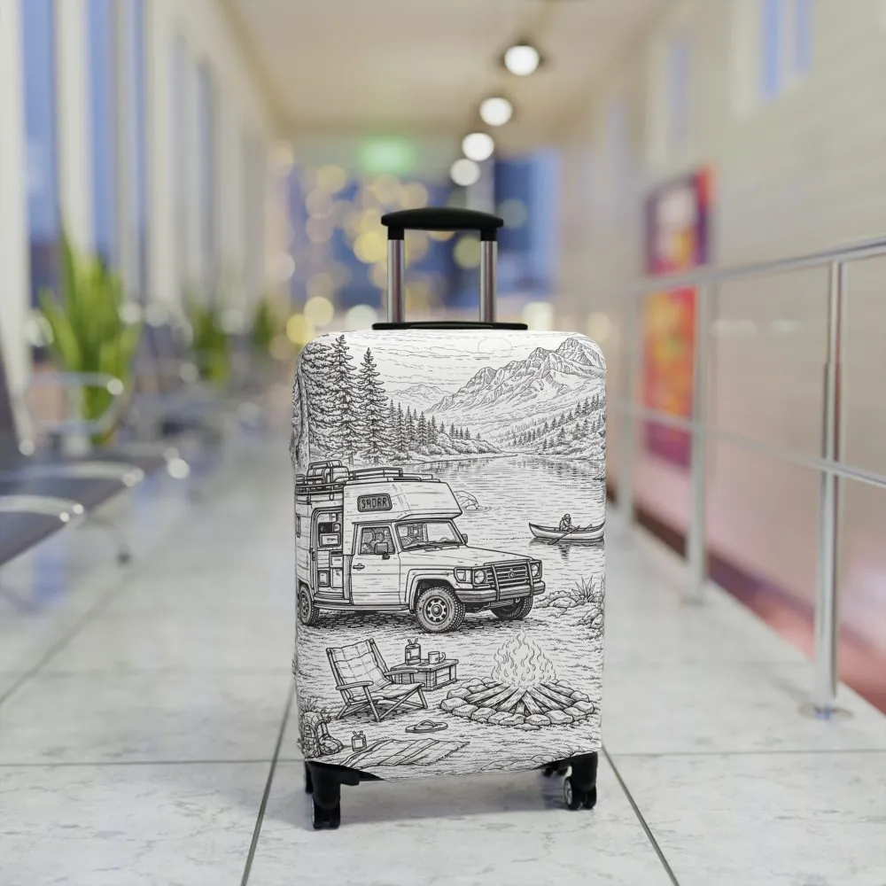 12950752739179456439_2048.jpeg Luggage Cover — Adventure Camper Sketch Travel Suitcase