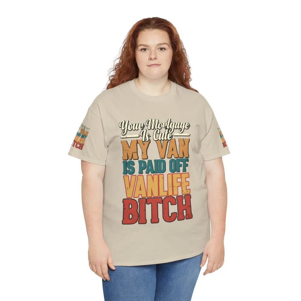 Unisex Heavy Cotton Tee — "Your Mortgage Is Cute" Design F**K-Line