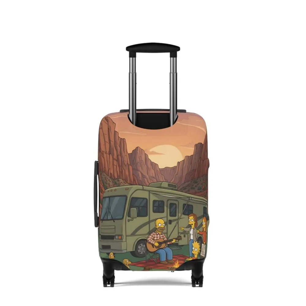 12958525865729961266_2048.jpeg Luggage Cover — Adventure Camper Sketch Travel Suitcase(Design Sitcom-Line)