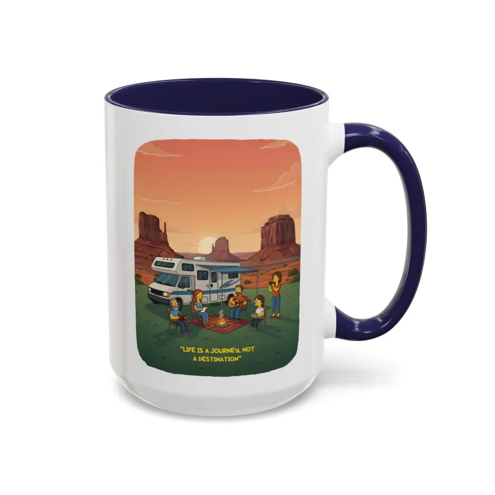 12965580395785101045_2048.jpeg Accent Coffee Mug (11, 15oz) — "Life Is A Journey-Not A Destination" Design Sitcom-Line