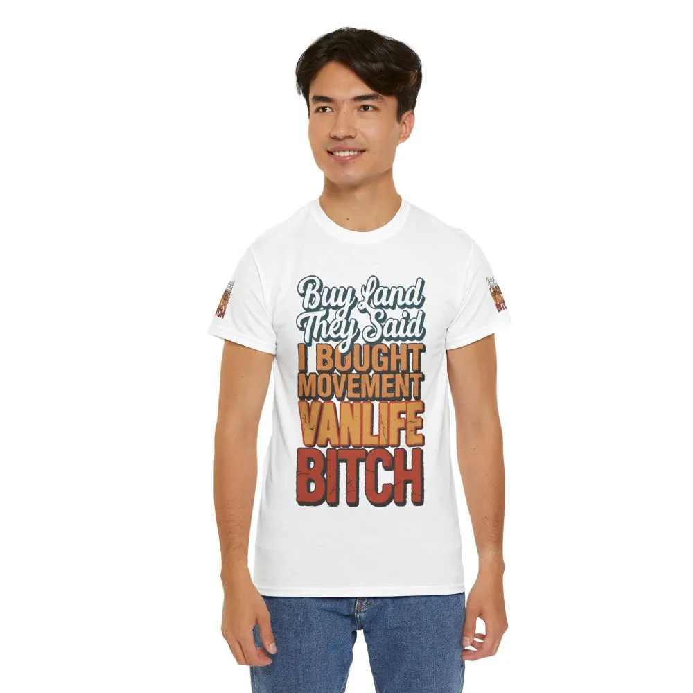 12976028881013015455_2048.jpeg Unisex Heavy Cotton Tee — "Buy Land They Said" Design F**K-Line
