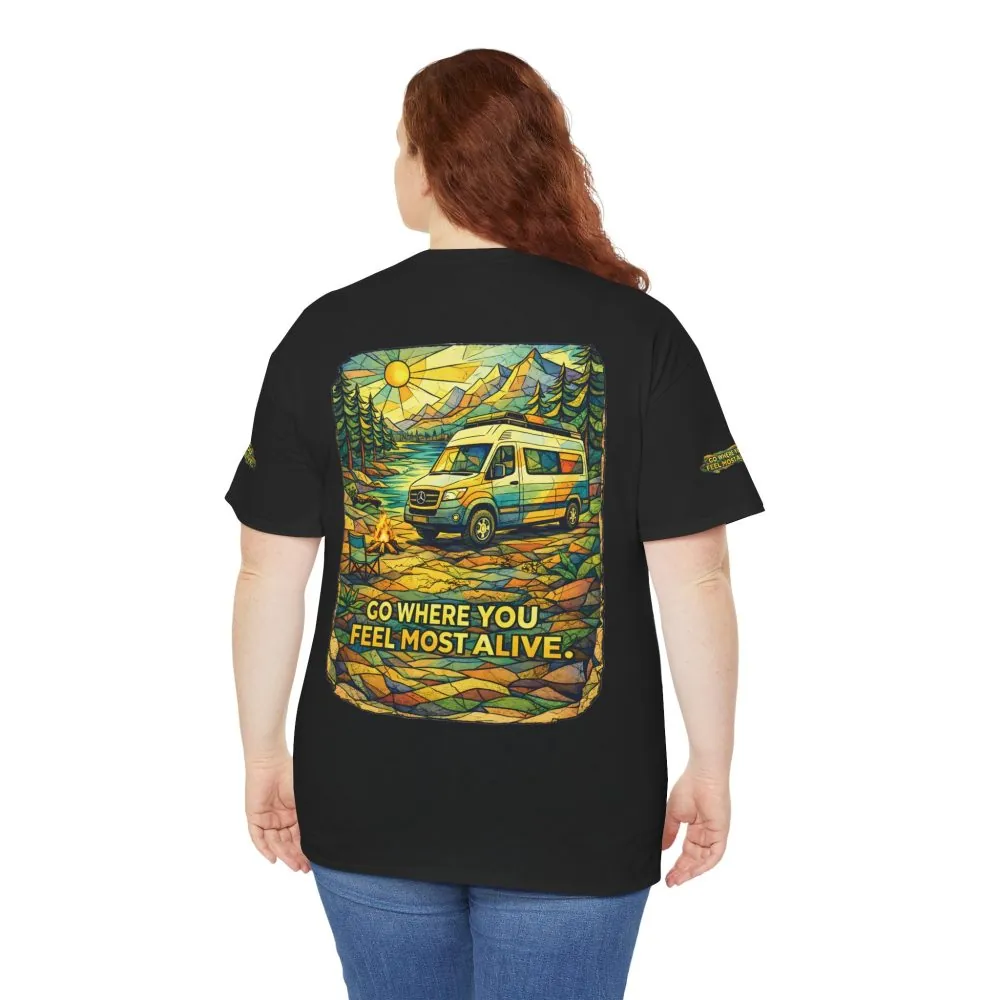 12992284221969380944_2048.jpeg Unisex Heavy Cotton Tee — "Go Where You Feel Most Alive" Design Cubic-Line