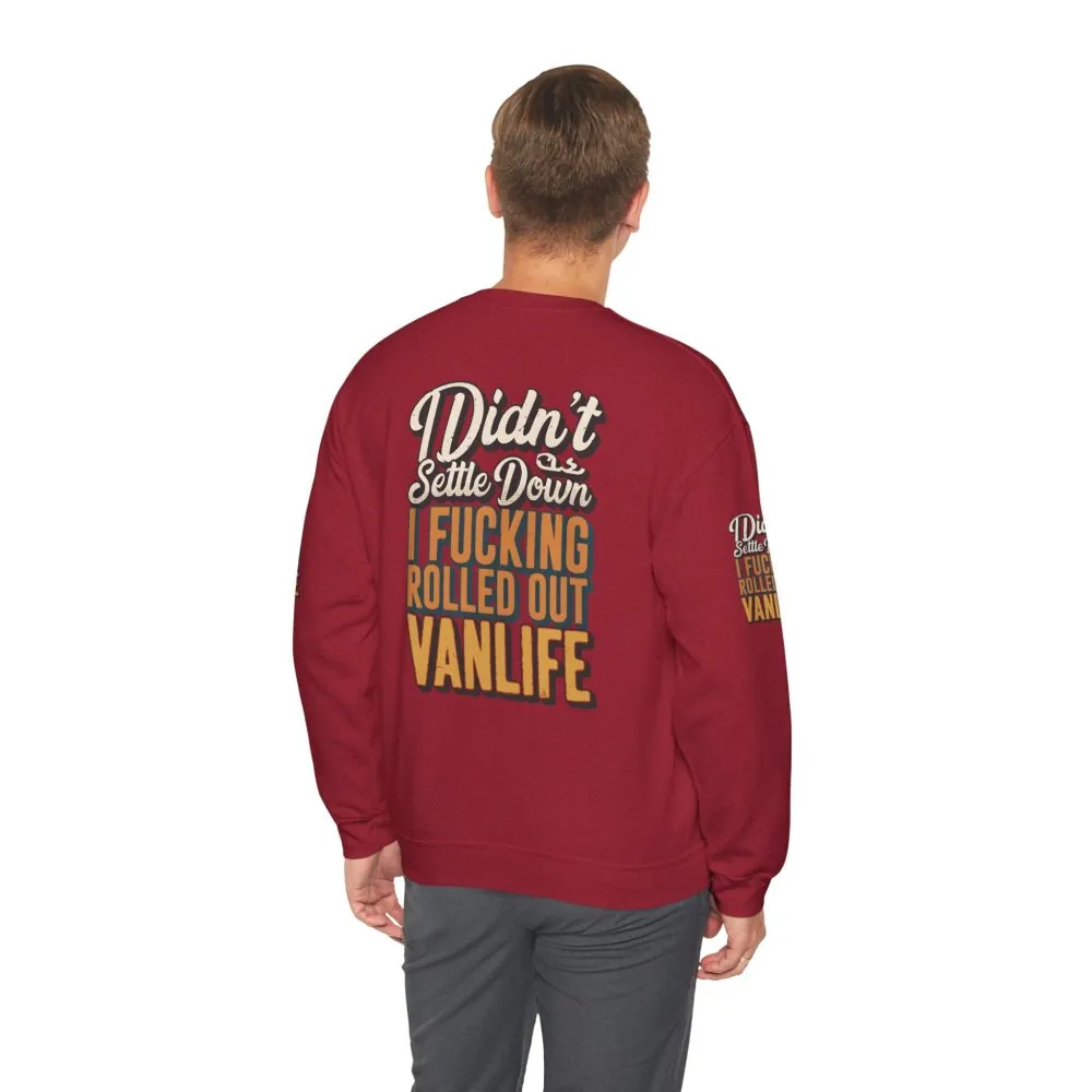 Unisex Heavy Blend™ Crewneck Sweatshirt — "Dind´t Settle Down" Design F**K-Line