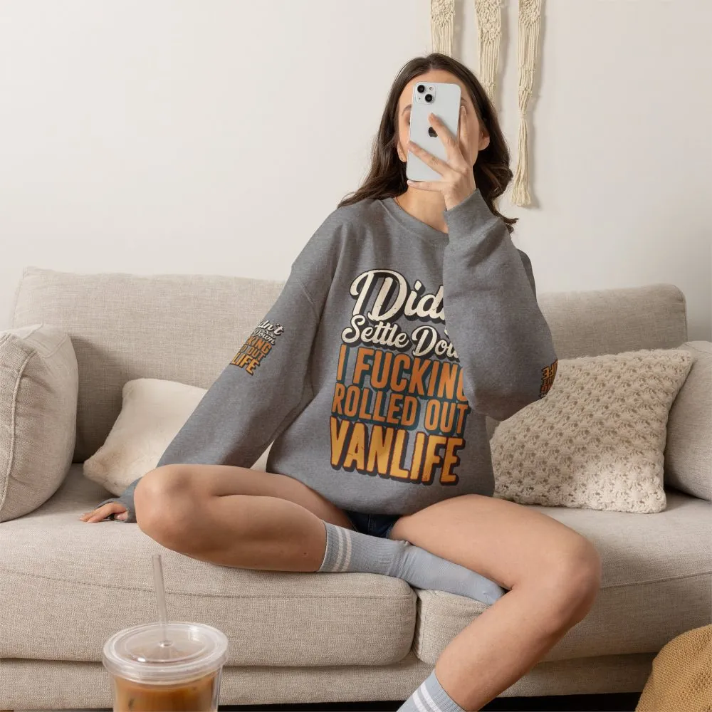 Unisex Heavy Blend™ Crewneck Sweatshirt — "Dind´t Settle Down" Design F**K-Line