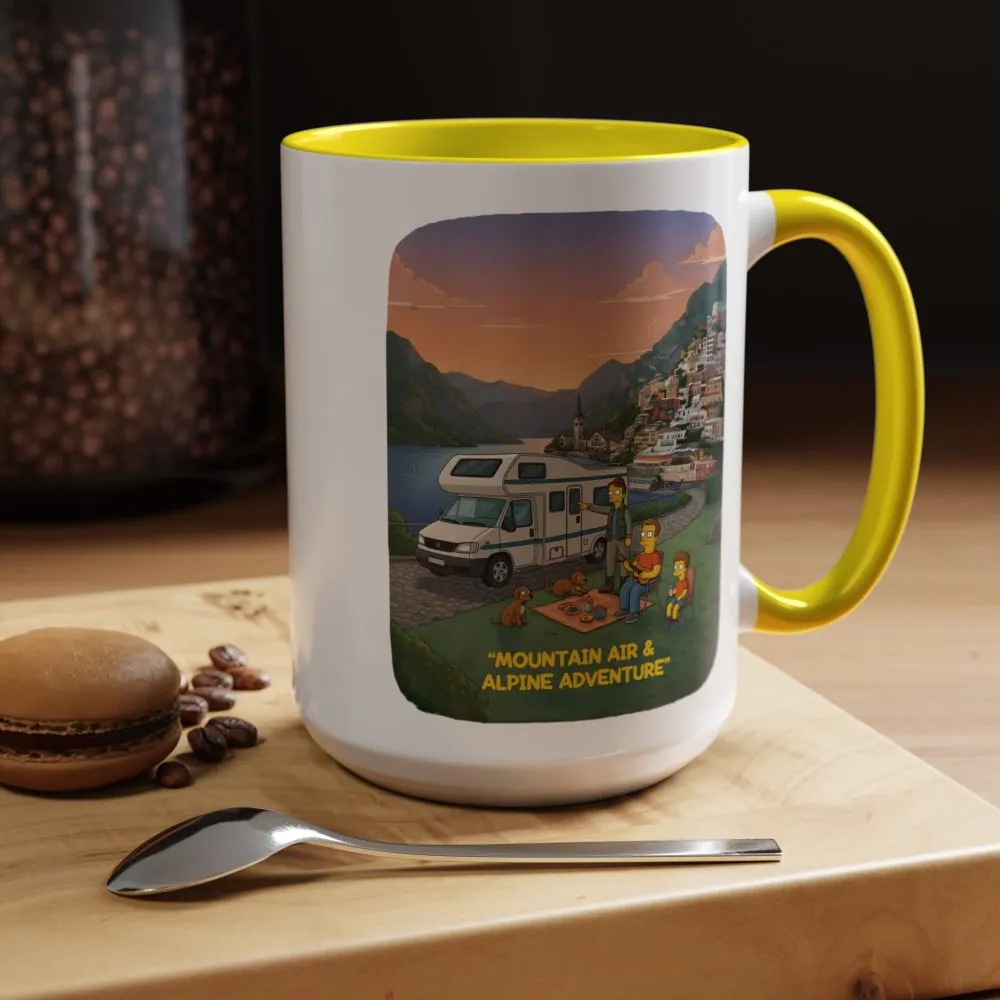 13033152909379393521_2048.jpeg Accent Coffee Mug (11, 15oz) — "Mountain Air-Alpine Adventure" Design Sitcom-Line