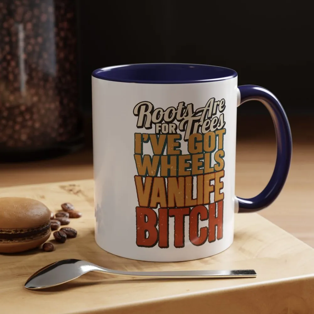 Accent Coffee Mug (11, 15oz) — "Roots Are For Trees" Design F**K-Line