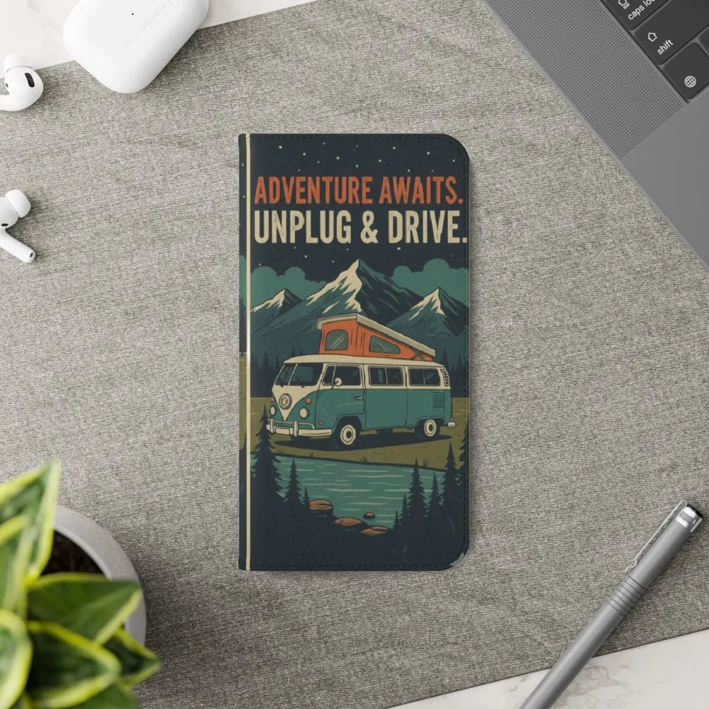 Flip Phone Case — "Fuel Your Journey, Not the Wifi" Wallet Cover