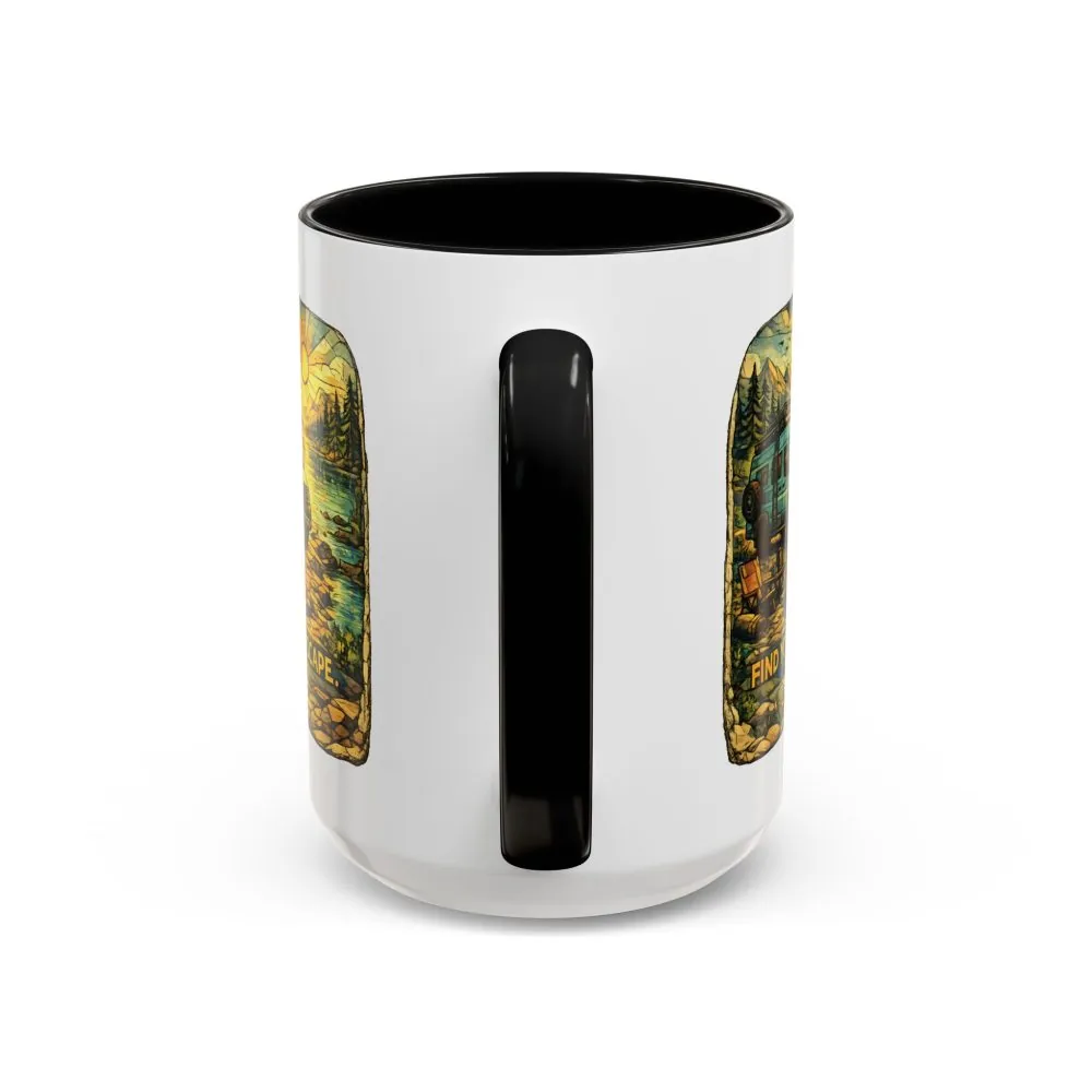 13050413444169246287_2048.jpeg Accent Coffee Mug (11, 15oz) — "Find Your Escape" Design Cubic-Line