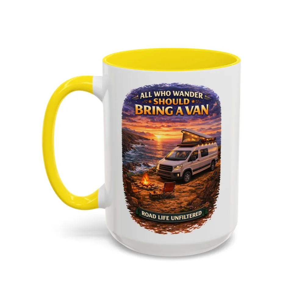 13055681384390275347_2048.jpeg Accent Coffee Mug (11, 15oz) — "All Who wander Should Bring A Van" Design Scenic-Line