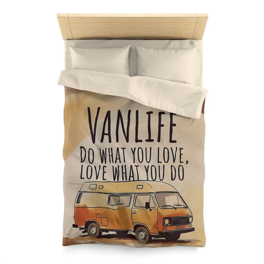Duvet Cover – "Do What You Love, Love What You Do" Camper Comforter