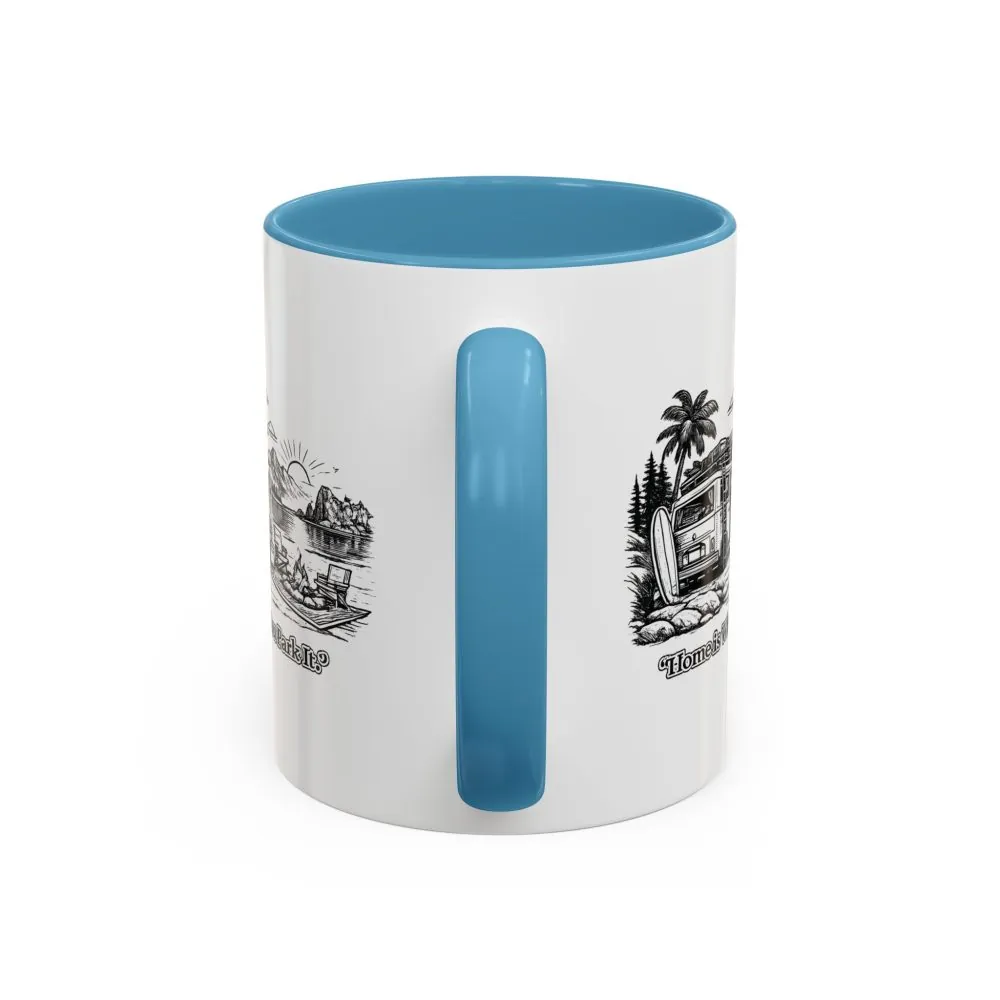13071990634446459632_2048.jpeg Accent Coffee Mug (11, 15oz) — "Home Is Where You Park It" Design Minimal-Line
