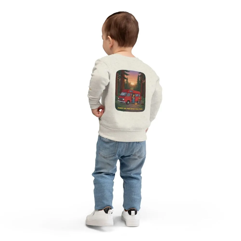 13097557751735449938_2048.jpeg Toddler Sweatshirt - "Forest Air Free Spirit Full Tank" (Design Sitcom-Line)