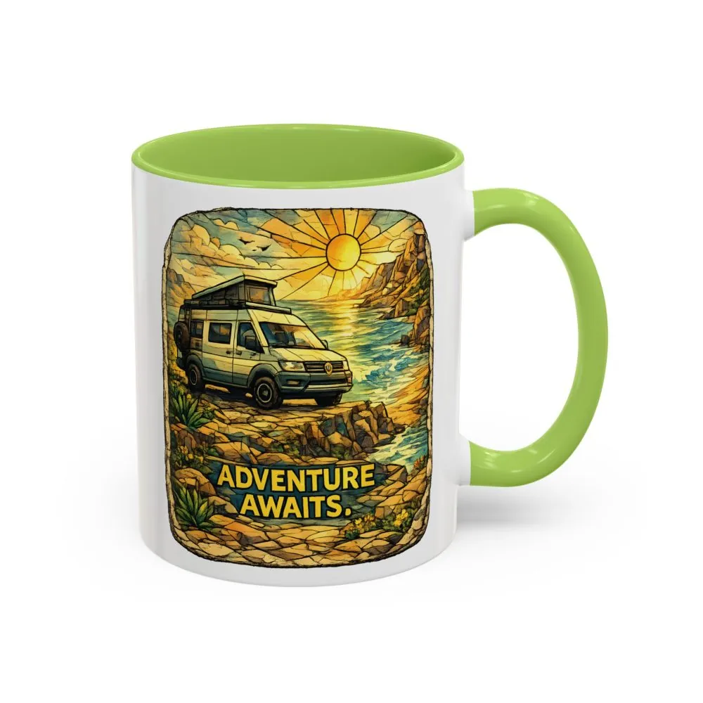 13116139774091766939_2048.jpeg Accent Coffee Mug (11, 15oz) — "Adventure Awaits" Design Cubic-Line