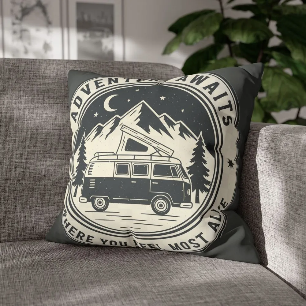 13125663399134672005_2048.jpeg Pillowcase — "Adventure Awaits-Go Where You Feel Most Alive" Faux Suede Travel Throw Pillow Cover