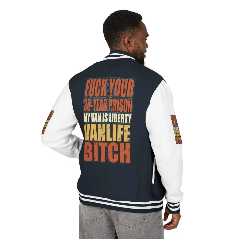 Unisex Heavyweight Letterman Jacket — "Fuck Your 30 Year" Design F**K-Line