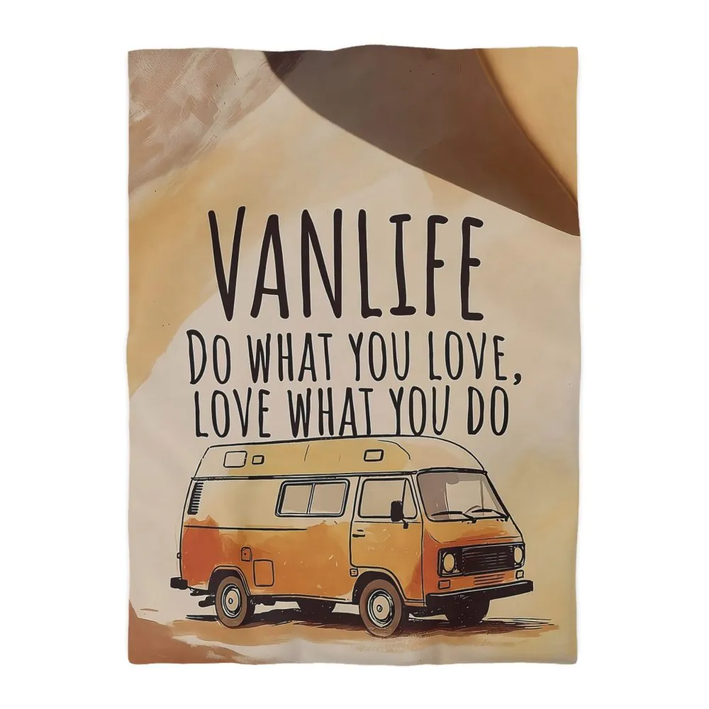 Duvet Cover – "Do What You Love, Love What You Do" Camper Comforter