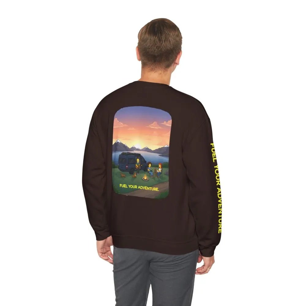 Unisex Heavy Blend™ Crewneck Sweatshirt — "Fuel Your Adventure" Design Sitcom-Line