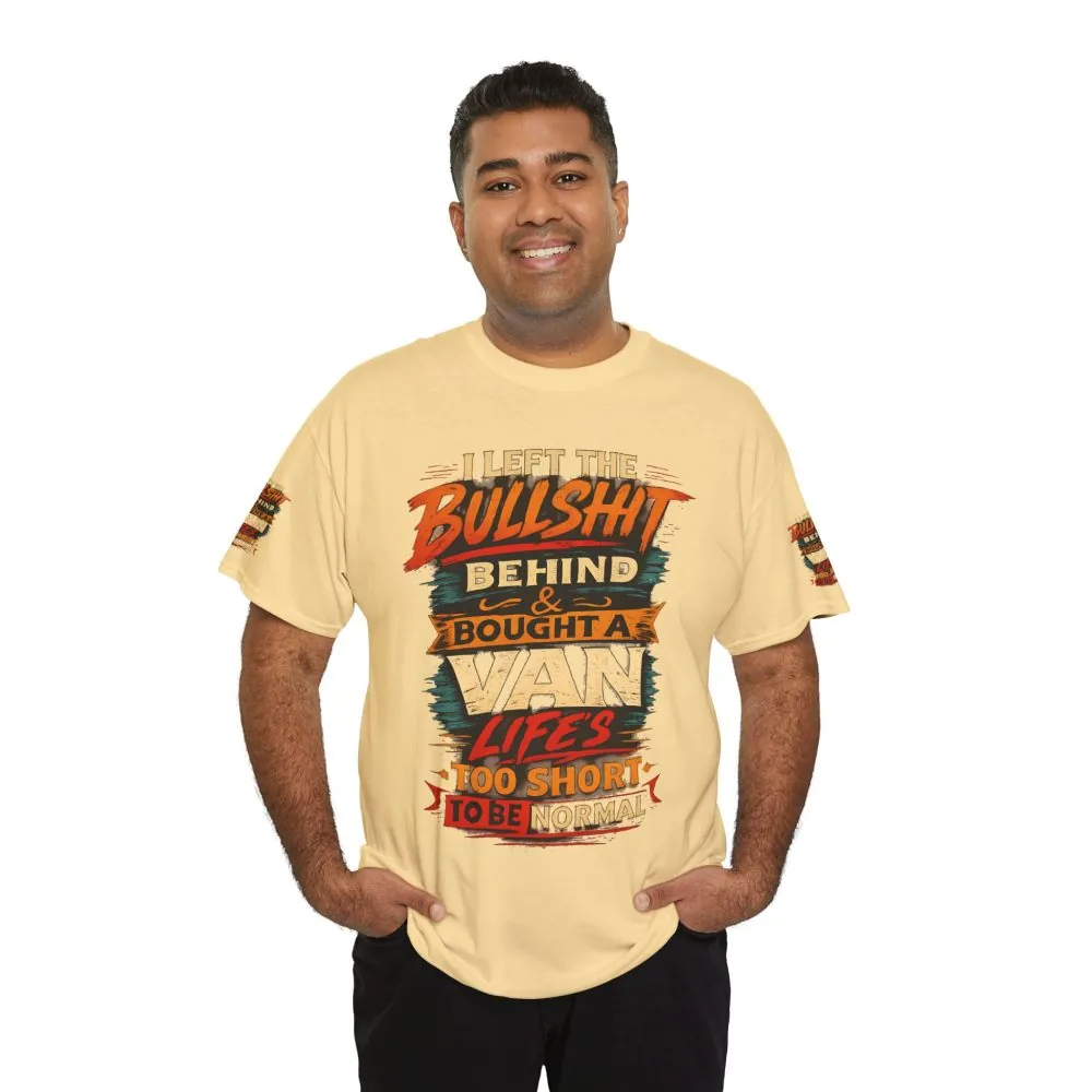 Unisex Heavy Cotton Tee — "I Left The Bullshit" Design F**K-Line