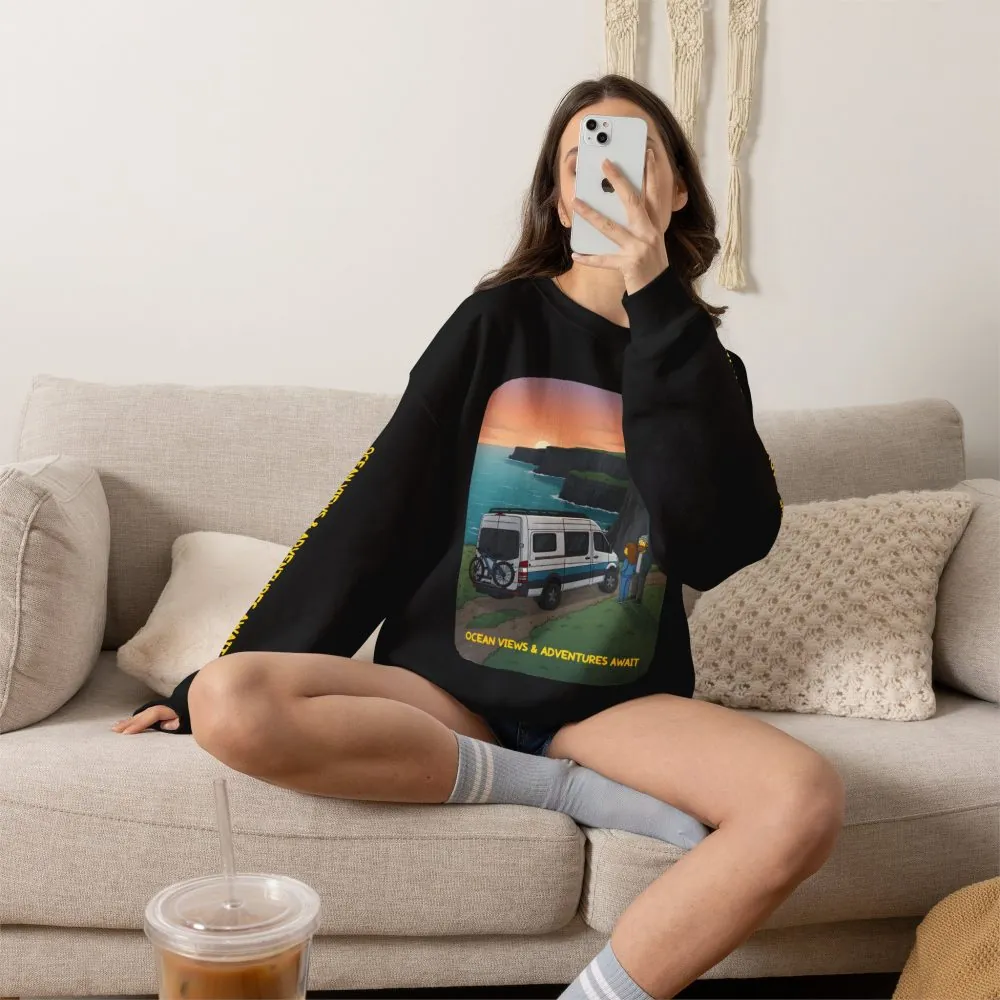 13161423386110329397_2048.jpeg Unisex Heavy Blend™ Crewneck Sweatshirt — "Ocean Views-Adventures Awaits" Design Sitcom-Line