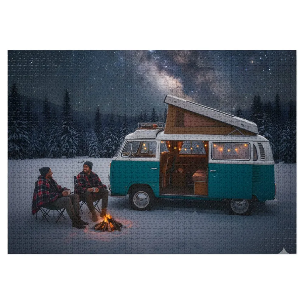 Jigsaw Puzzle with Tin — Van Life Night Sky