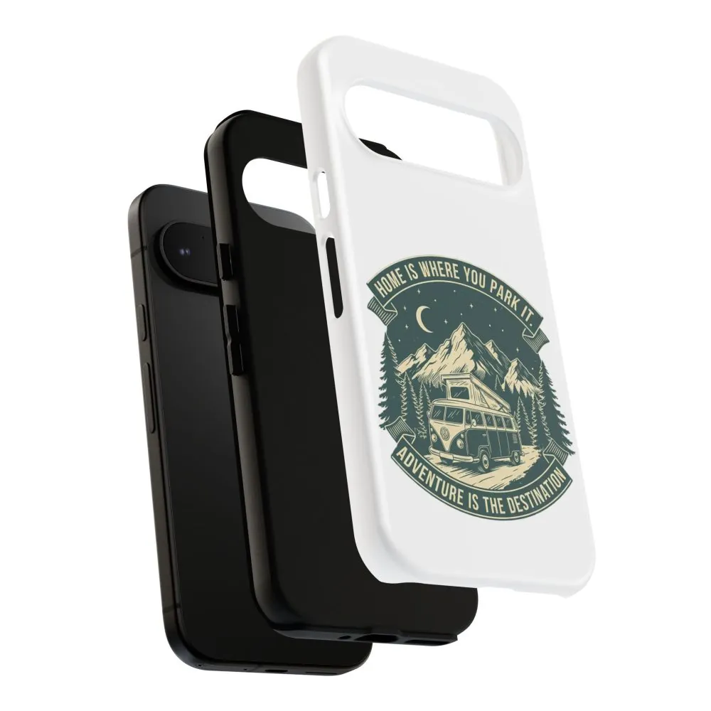 13189823420881962105_2048.jpeg Phone Case — "Home Is Where You Park It-Adventure is the destination" Camper Van Design