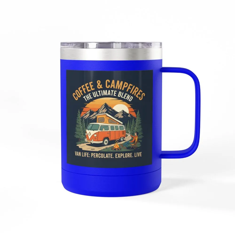 13197469857427394622_2048.jpeg Coffee Mug Tumbler, 15oz — “Coffee & Campfires: The Ultimate Blend”