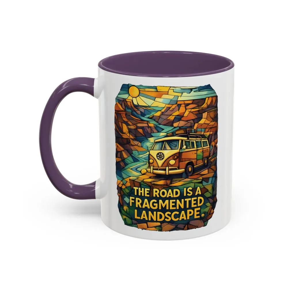 13220797443050354817_2048.jpeg Accent Coffee Mug (11, 15oz) — "The Road Is A Fragmented Landscape" Design Cubic-Line