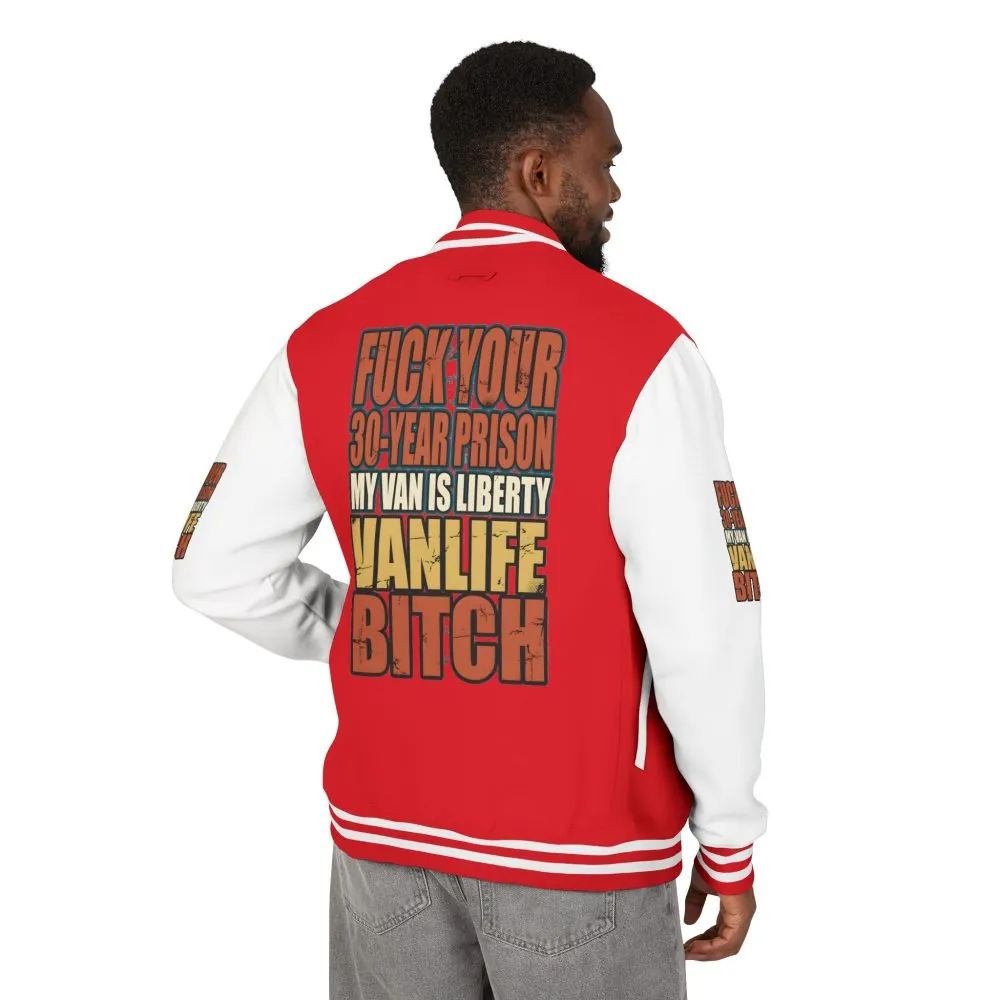 Unisex Heavyweight Letterman Jacket — "Fuck Your 30 Year" Design F**K-Line