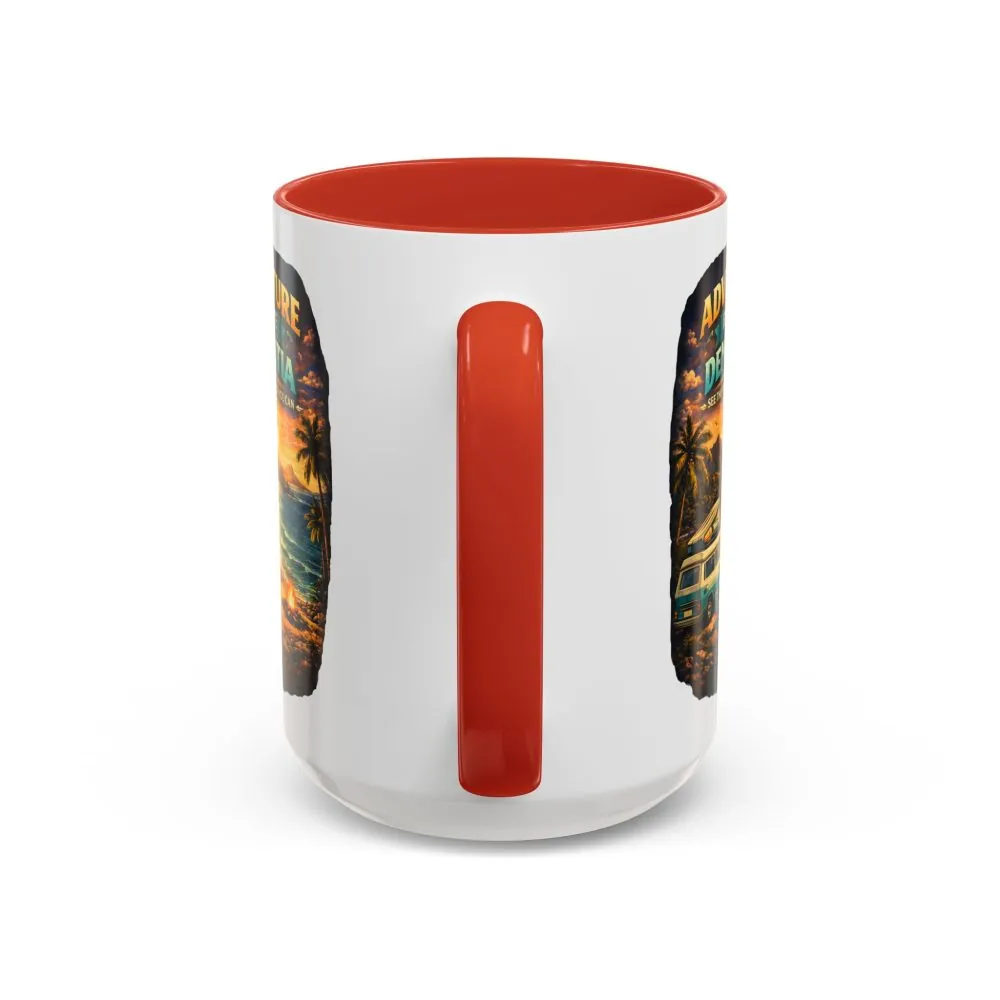 Accent Coffee Mug (11, 15oz) — "Adventure Before Dementia" Design Scenic-Line