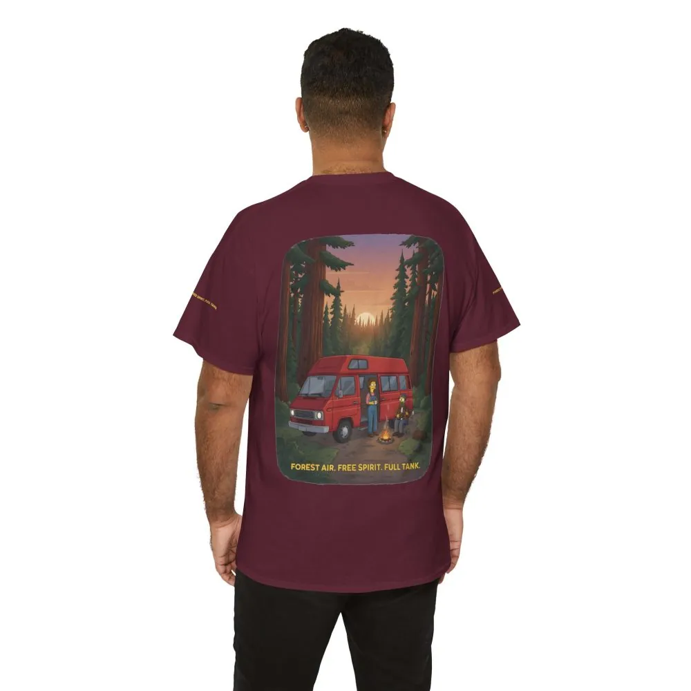 1326532089623736181_2048.jpeg Unisex Heavy Cotton Tee — "Forest Air Free Spirit Full Tank" Design Sitcom-Line