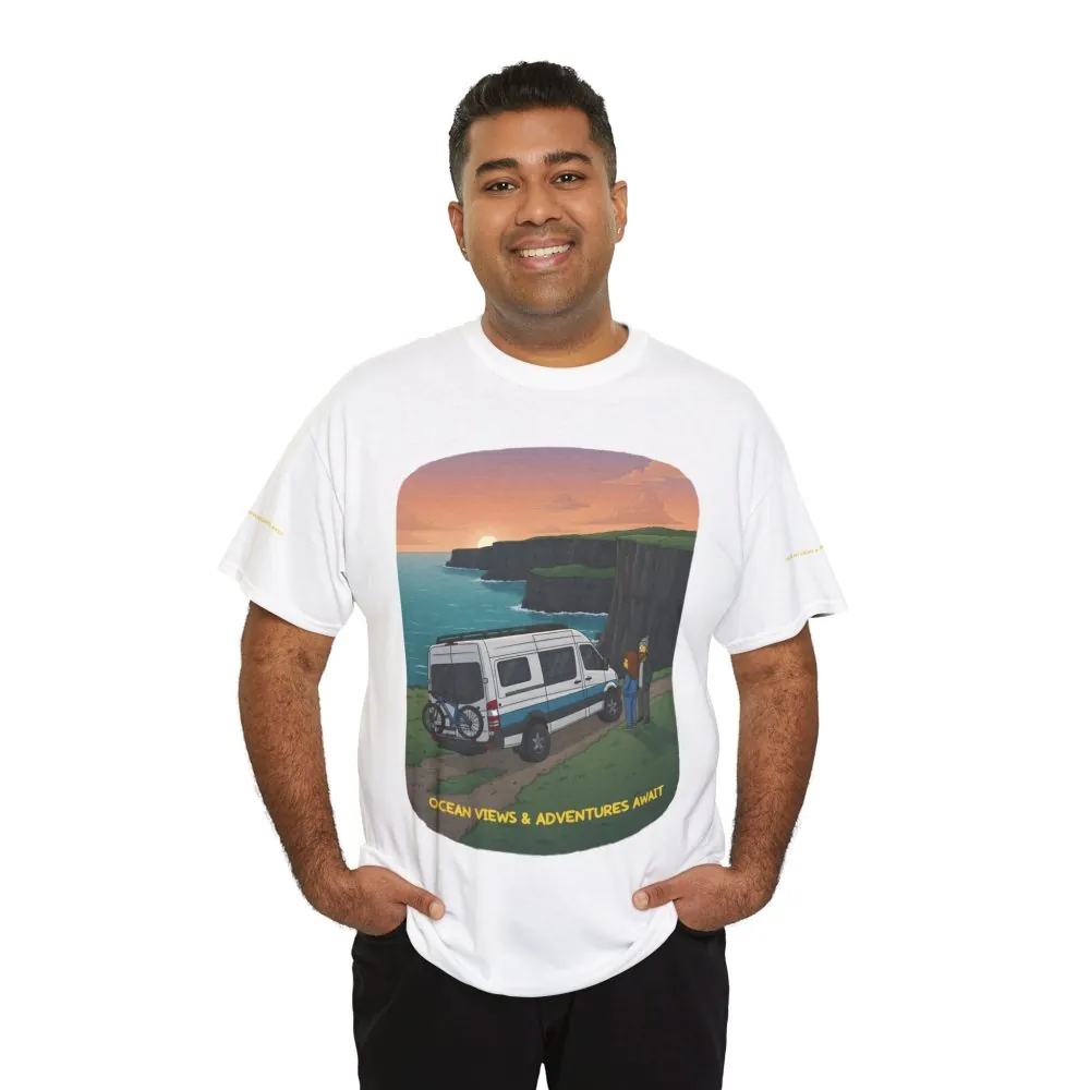 13278268530200619845_2048.jpeg Unisex Heavy Cotton Tee — "Ocean Views-Adventures Awaits" Design Sitcom-Line