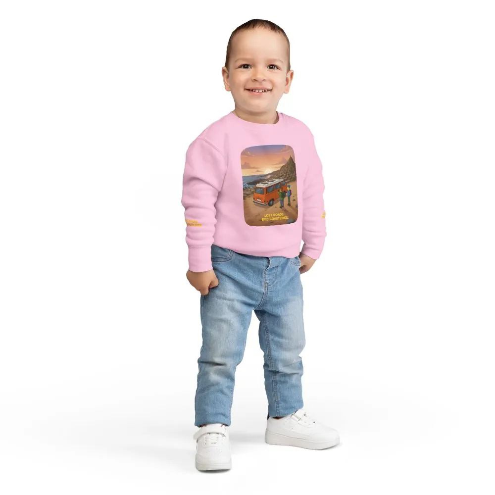 13280383138680208518_2048.jpeg Toddler Sweatshirt - "Lost Roads Epic Coastlines" (Design Sitcom-Line)