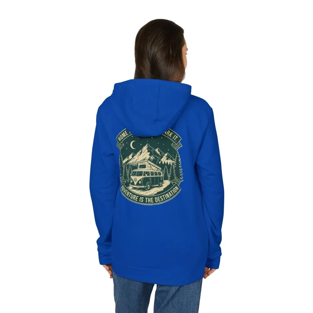 13294043608862516364_2048.jpeg Hoodie(Adidas) — "Home Is Where You Park It-Adventure is the destination" Outdoor Travel Pullover (Front + Back Printed)